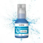 Botella de tinta brother btd100c color cian