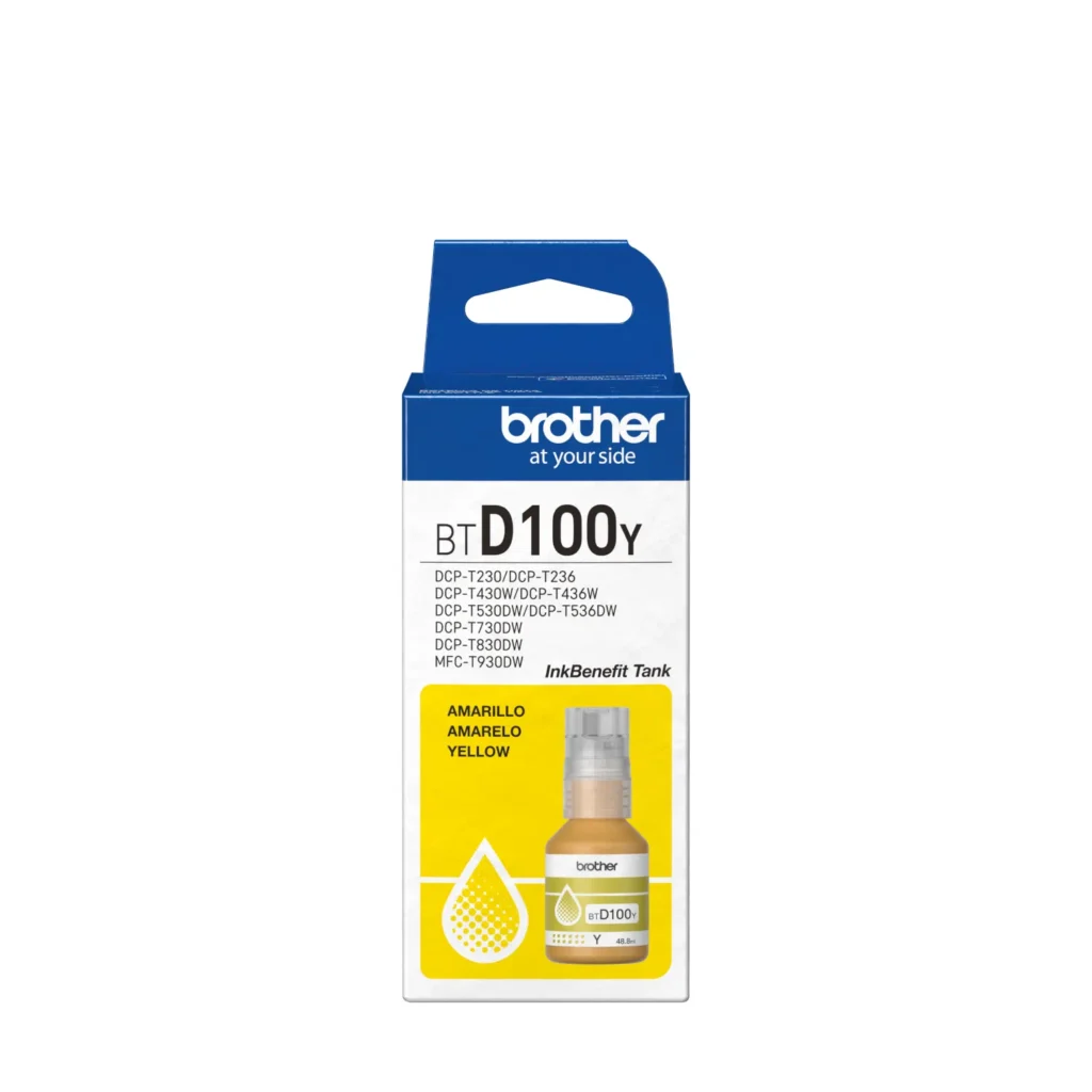 Tinta Brother BTD100Y Amarillo - Máximo Rendimiento para InkBenefit Tank, Lima - Perú