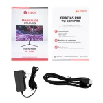 Monitor Teros TE-2128S montado en pared con soporte VESA 75x75 mm