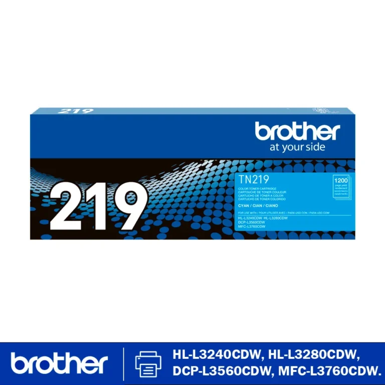 Tóner Brother TN-219C cian original para impresoras láser HL-L3280CDW y DCP-L3560CDW