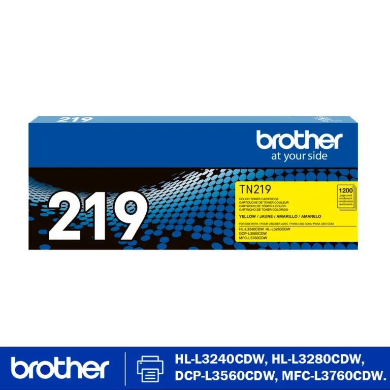 Tóner Brother TN-219Y amarillo original para impresoras HL-L3240CDW y MFC-L3760CDW