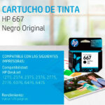 Cartucho HP 667 Negro 3YM79AL original