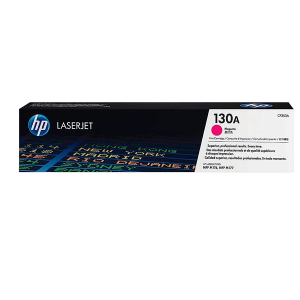 Cartucho de toner HP 130A Magenta original modelo CF353A para impresoras LaserJet M176 y M177, rendimiento de 1000 páginas