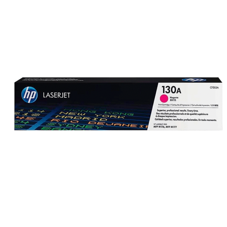 Cartucho de toner HP 130A Magenta original modelo CF353A para impresoras LaserJet M176 y M177, rendimiento de 1000 páginas
