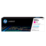 Cartucho de toner HP 202A magenta original modelo CF503A, compatible con impresoras HP LaserJet M254 y M281, rendimiento de 1300 páginas