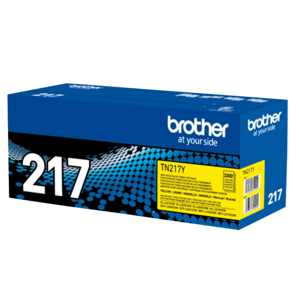 Tóner Brother TN-217Y amarillo original compatible con HL-L3270CDW, DCP-L3551CDW, MFC-L3750CDW