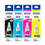 Botellas de tinta Epson 664 negro cian magenta amarillo