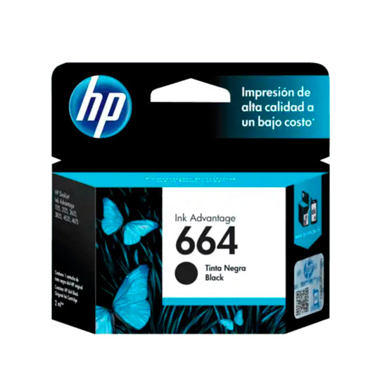 Cartucho de tinta HP 664 negro original F6V29AL para Ink Advantage