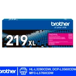 Tóner Brother TN-219XLM magenta original compatible con HL-L3280CDW, DCP-L3560CDW y MFC-L3760CDW