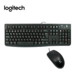 kit logitech mk120 teclado y mouse usb negros