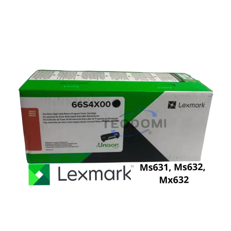 Tóner Lexmark 66S4X00 negro original, 31,000 páginas, compatible con impresoras Lexmark MS631, MS632 y MX632.