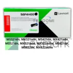 Tóner Lexmark 56F4H00 negro original, 15,000 páginas, compatible con impresoras Lexmark MS321, MX421, MS621, MX622.