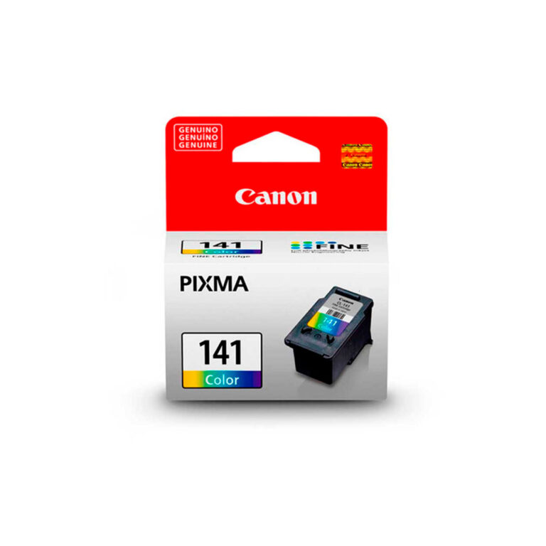 Características principales Tipo: Tinta Marca: Canon Modelo: CL-141 Color: C/M/Y (Cian, Magenta y Amarillo) Condición: Nuevo Producto: Original Rendimiento: Hasta 180 páginas Cantidad de tinta: 8 ml