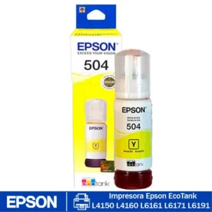 Botella de tinta Epson T504420 Amarillo original de 70 ml para impresoras Epson EcoTank