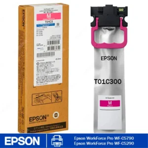 Bolsa de tinta Epson T01C300 Magenta original de 5,000 páginas para impresoras Epson WorkForce Pro WF-C579R / C529R