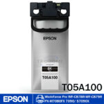Bolsa de tinta Epson T05A100 negra original de alto rendimiento para impresoras WorkForce