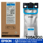 Bolsa de tinta Epson T05A200 Cyan original de alto rendimiento para impresoras Epson WorkForce Pro y PX.