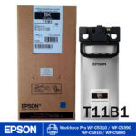 Bolsa de tinta Epson T11B120 Black original de alto rendimiento para impresoras Epson WF-C5810, C5310, C5390, C5890