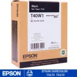 Tinta Epson T40W120 Black UltraChrome XD2 original de 80ml para impresoras SureColor SC-T2170, SC-T3170, SC-T5170, SC-T3170M y SC-T5170M.