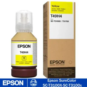 Tinta Epson T49H400 Yellow UltraChrome XD2 original 140 ml para impresoras Epson SC-T3170 y SC-T3100x