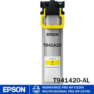 Bolsa de tinta Epson T941420 Yellow original de alto rendimiento para impresoras Epson WF-C5210, WF-C5290, WF-C5710 y WF-C5790.