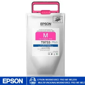 Bolsa de tinta Epson T973320 Magenta original de alto rendimiento para impresoras Epson WorkForce Pro