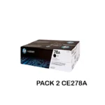 Pack Doble Tóner HP 78A CE278AD Negro Original – Rendimiento 2,100 páginas c/u