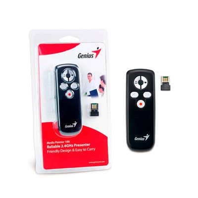 Puntero láser verde con control de diapositivas para presentaciones - Corporación Teodomi