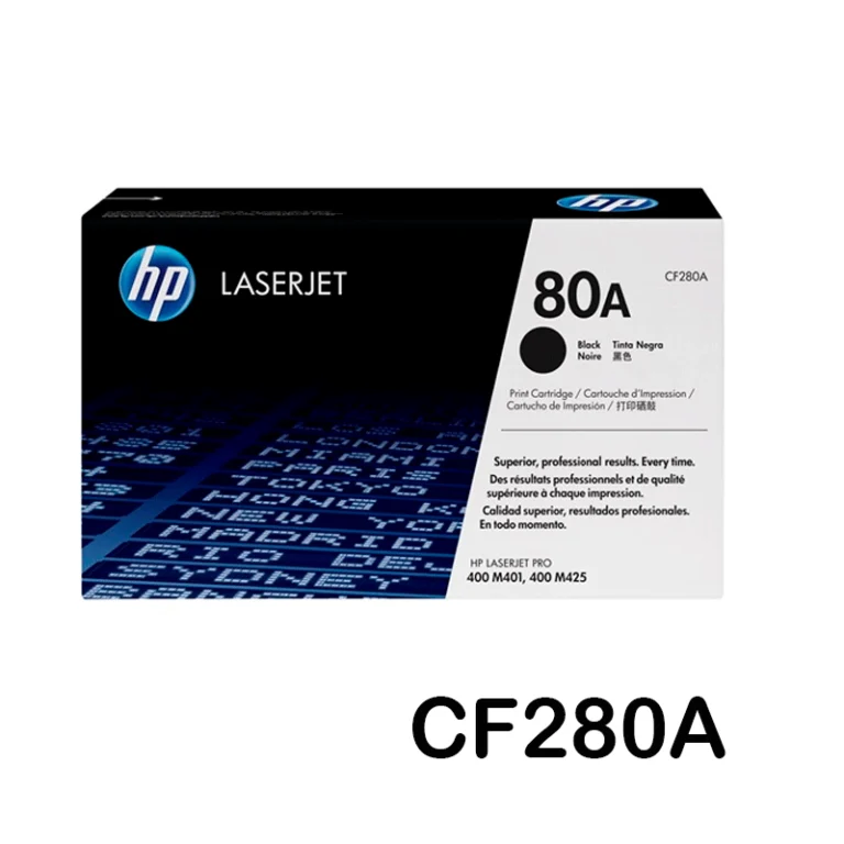 Tóner HP 80A CF280A negro original para impresoras HP LaserJet Pro 400 M401 y M425
