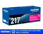 Cartucho de tóner Brother TN-217M OEM magenta con rendimiento 3,000 páginas