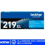 Tóner Brother TN-219XLC cian original compatible con HL-L3280CDW, DCP-L3560CDW y MFC-L3760CDW