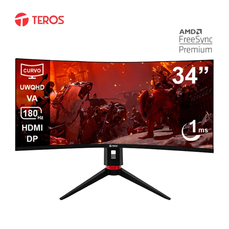 Monitor curvo gaming TEROS TE-3412G 34 pulgadas UWQHD 180Hz 1ms negro