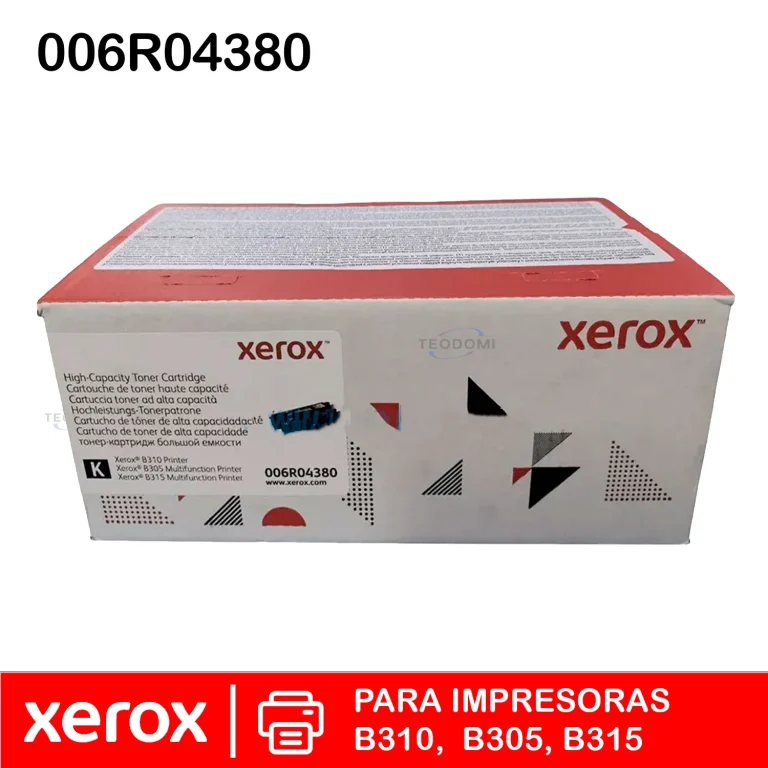 Tóner Xerox 006R04380 negro original para impresoras Xerox B310 y B315 en Perú