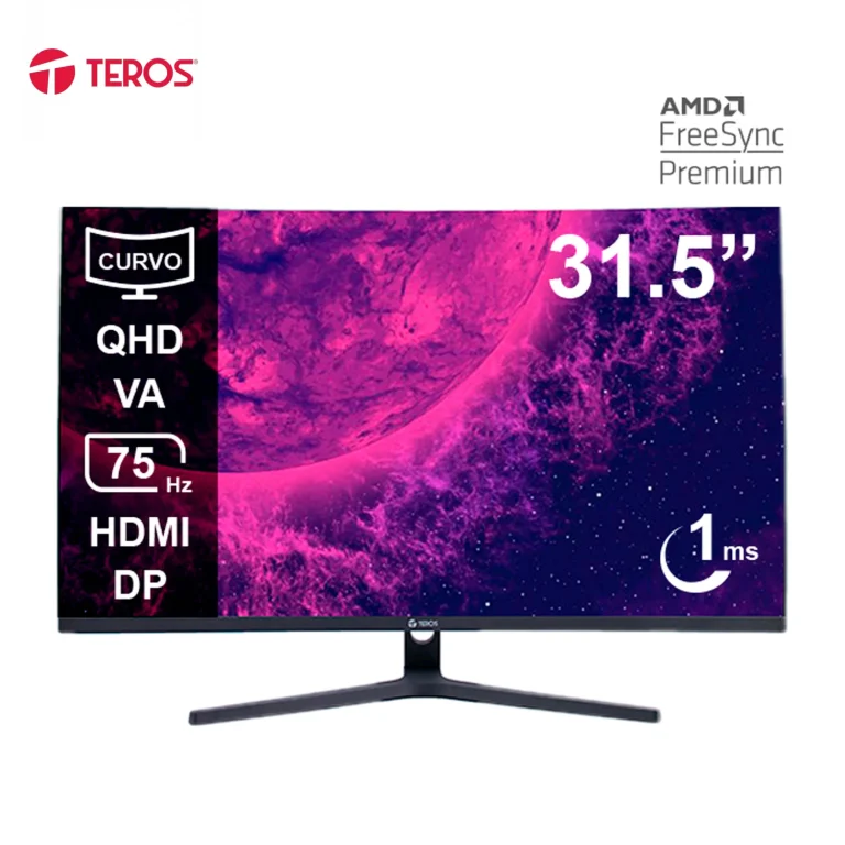 Monitor curvo TEROS TE-3253S 31.5 pulgadas QHD 75Hz 1ms