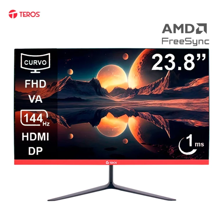 Monitor Teros TE-2403S de 24 pulgadas FHD vista frontal